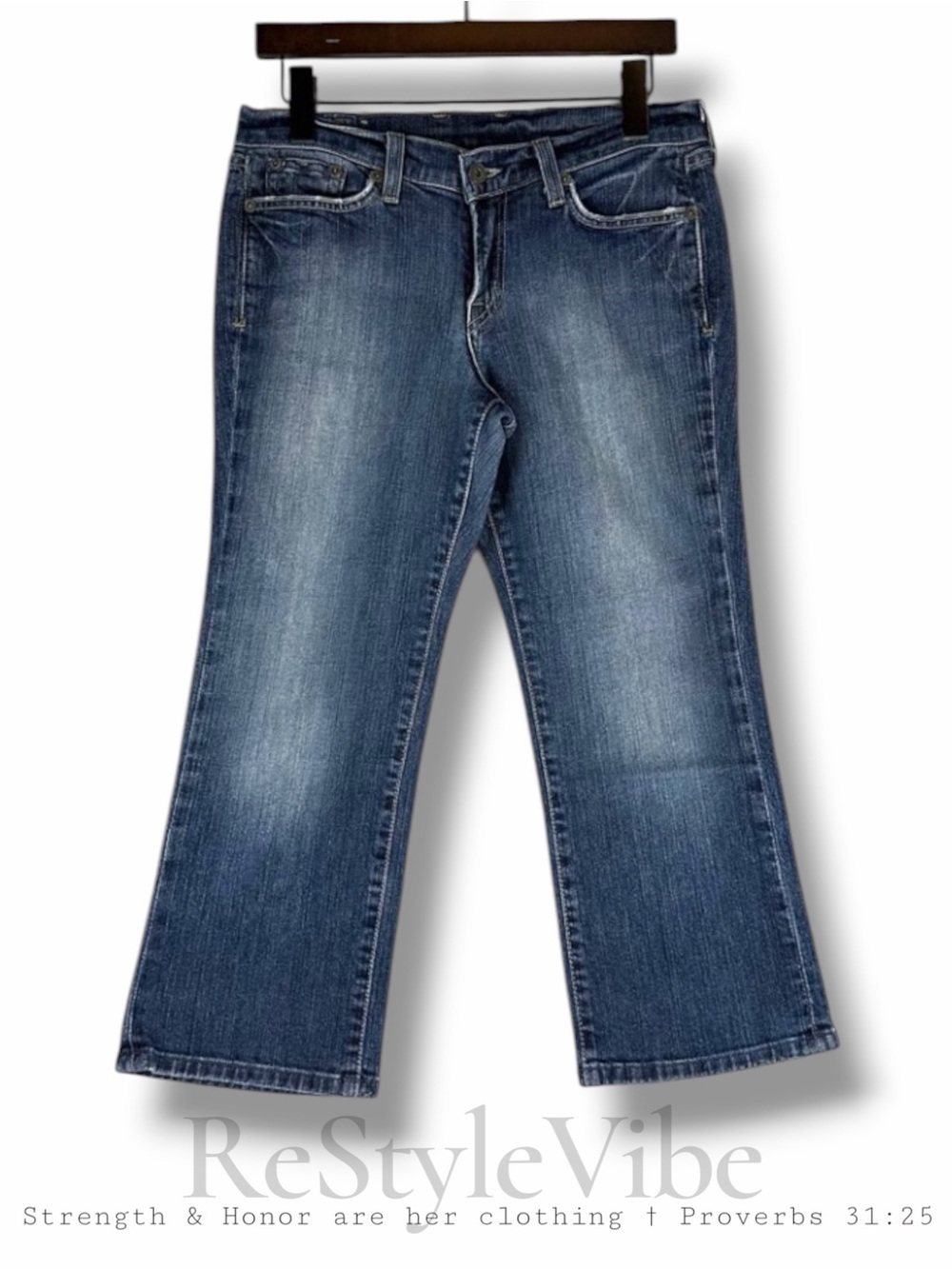 LUCKY BRAND Women’s Size 6/28 Denim Jeans Classic Rider Crop Style Fit Stretch